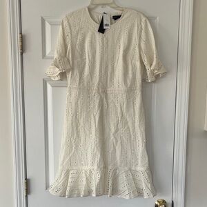 Banana Republic | Cream Eyelet Midi Dress